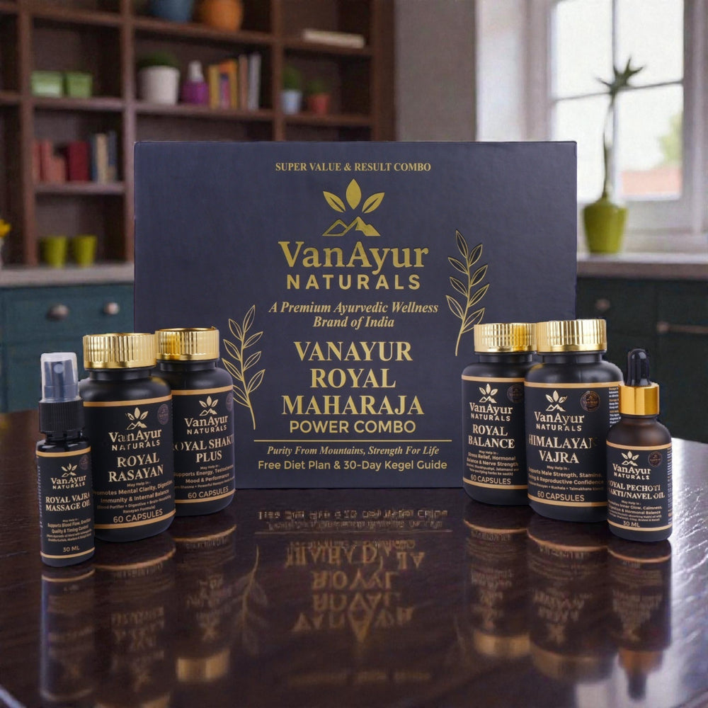 VanAyur Royal Maharaja Power Combo – Ayurvedic Strength, Stamina & Performance Kit for Men