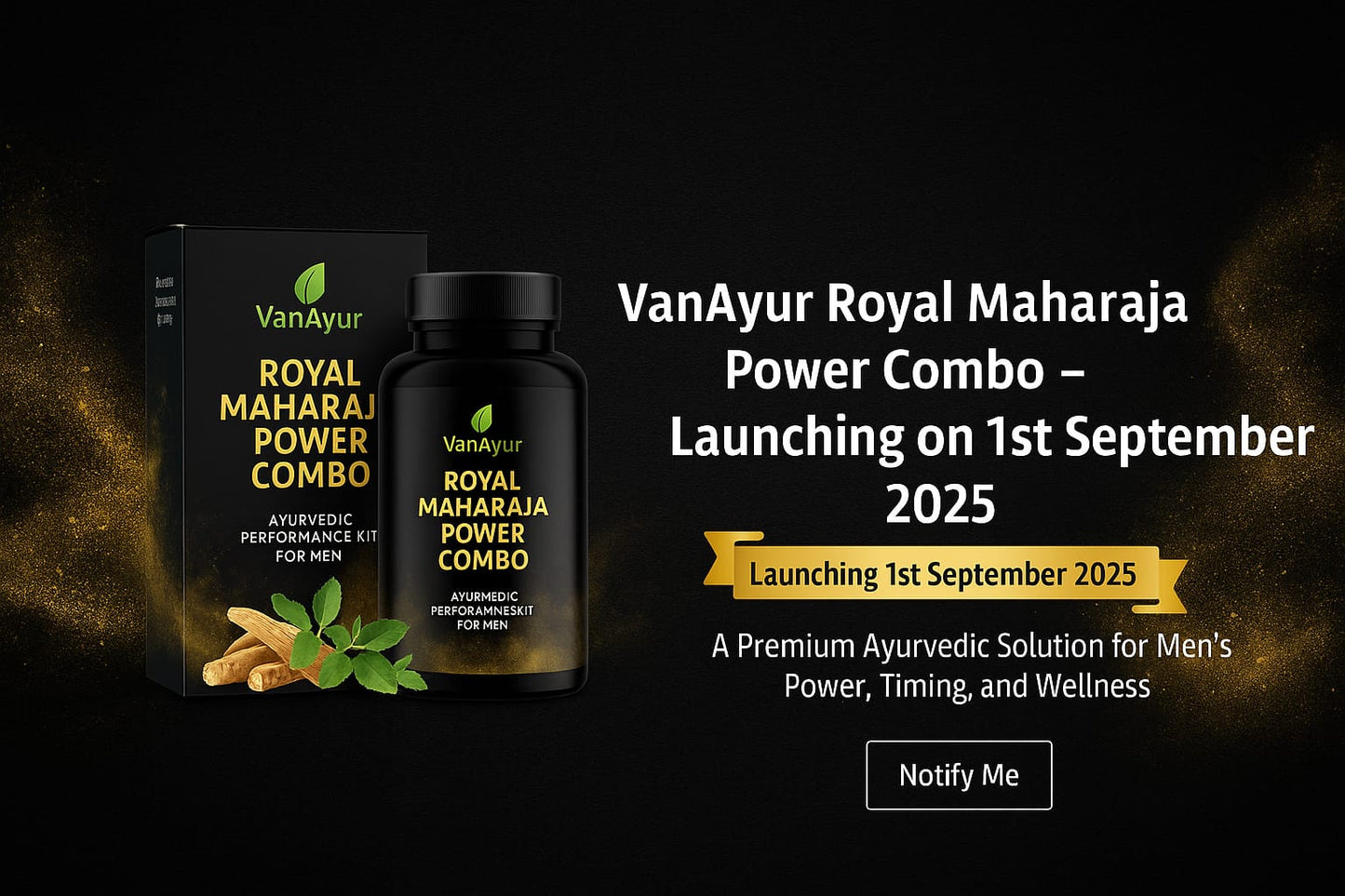 VanAyur Royal Maharaja Power Combo – Ayurvedic Performance Kit for Men | Launching 1st September 2025