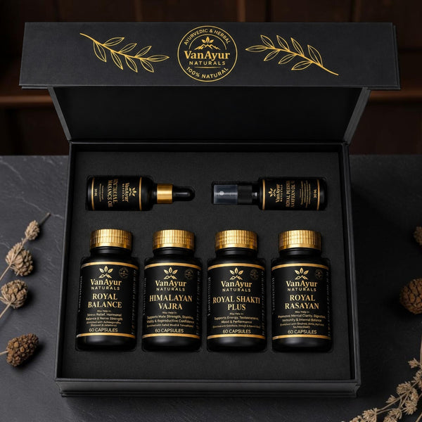VanAyur Royal Maharaja Power Combo – Ayurvedic Strength, Stamina & Vitality Support Kit
